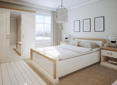 Bedroom Set Design Modern Luxury Beds Bed Bedside table Wardrobe 4 pcs
